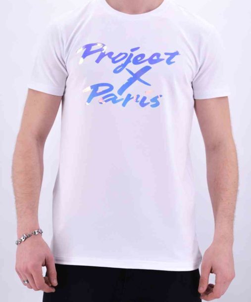 project x paris - T Shirt Projectxparis blanc réflectif mode urbaine