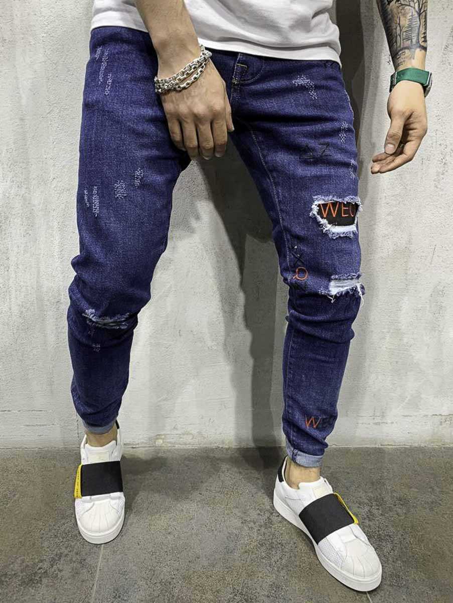 Nos Jeans Jean Regular Destroy Homme Mode Urbaine 39