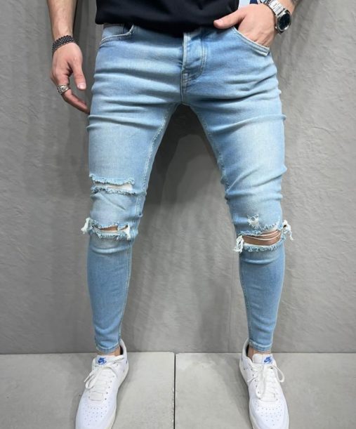 Jeans skinny bleu homme - Mode Urbaine