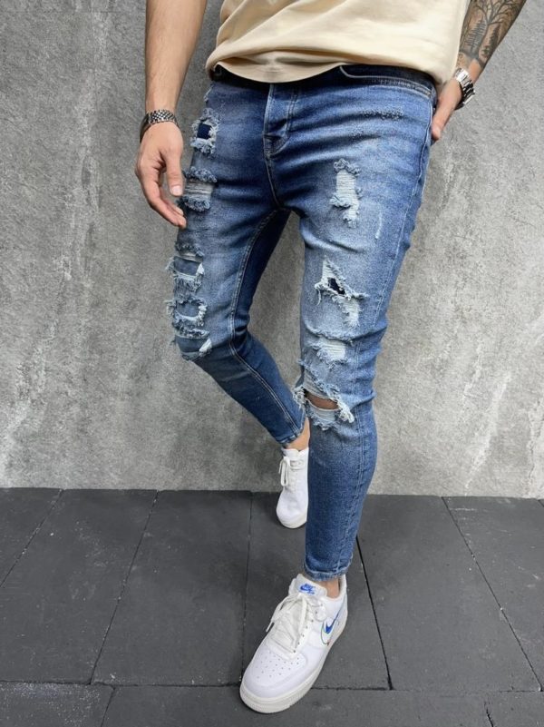 Jean skinny destroy bleu – Mode urbaineAT:8163