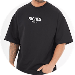 Riches Paris – T-shirt player noir – Mode urbaine